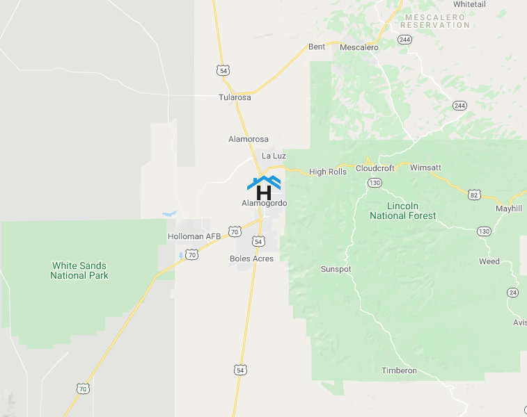 Alamogordo, New Mexico Map
