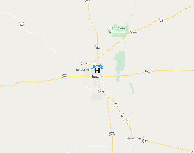Roswell, New Mexico Map